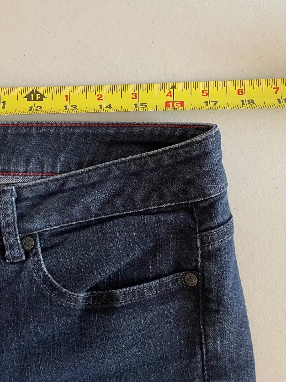 Talbots CURVY Slim Ankle Jeans Medium/Dark Wash Blue Denim Size 14 (Curvy) - Picture 7 of 10